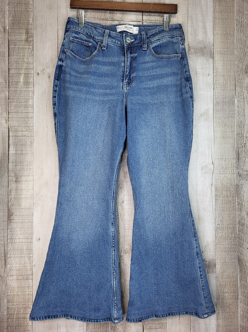 Hollister Curvy High Rise Flare Jeans. Size 10. ** Hemmed Up. 26" Inseam.
